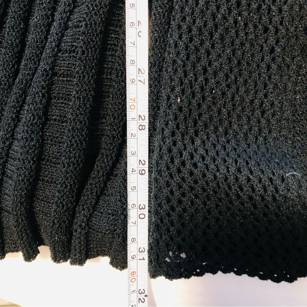 Xception(al) Small Black “Lacey” Knit Cardigan/ Duster “Pleated” - Picture 11 of 12